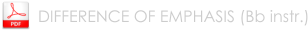 DIFFERENCE OF EMPHASIS (Bb instr.)